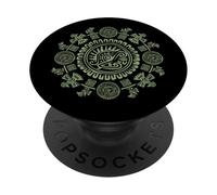 Patrón geométrico de símbolos étnicos en Estilo Ornamental PopSockets PopGrip Adhesivo