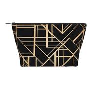 Patrón geométrico Estilo Art Deco de Dos Lados, Bolsa de artículos de tocador Bolsa de Maquillaje Bolsa de cosméticos Bolsa de artículos de tocador de Viaje portátil
