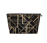Patrón geométrico Estilo Art Deco de Dos Lados, Bolsa de artículos de tocador Bolsa de Maquillaje Bolsa de cosméticos Bolsa de artículos de tocador de Viaje portátil