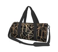 Patrón geométrico Estilo Art Deco de Dos Lados, Bolsa de Viaje de Gran Capacidad, Bolso Redondo, Bolsa de Viaje Deportiva, Bolsa de Mano, Bolsa de Fitness
