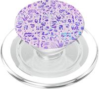 Patrón geométrico púrpura Diseño gráfico Moderno PopSockets PopGrip para MagSafe