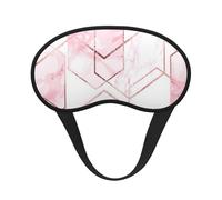 Patrón geométrico sin costuras con líneas de purpurina dorada y mármol rosa, Cubiertas oculares completas, antifaces para dormir que bloquean la luz, orejeras opacas para dormir