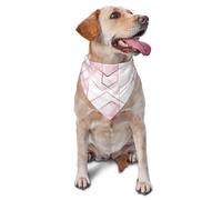 Patrón geométrico sin Costuras con líneas Doradas Brillantes y mármol Rosa. Pañuelos Lavables para Perros, Gatos y Cachorros.