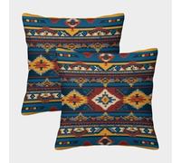 Patrón gráfico Horizontal de los Indios hopi Funda De Almohada 45x45cm 2 Paquetes Sofá Cama Hogar Juego Al Aire Decorativo