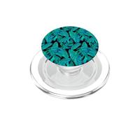 Patrón Hoja Palma Monstera Tropical Oscuro con Plantas PopSockets PopGrip para MagSafe