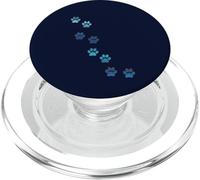 Patrón Huellas de Animales Azules Gato Perros Mascotas Patas PopSockets PopGrip para MagSafe