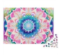 Patrón Mandala Arte Colorido Puzzle de 1000 Piezas Papel para Adultos Relajación Familia Decoración Regalo 70x50cm/1000pcs
