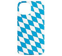 Patrón Medieval Azul Blanco Pastillas Bávaras Carcasa para iPhone 15