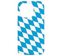 Patrón Medieval Azul Blanco Pastillas Bávaras Carcasa para iPhone 15 Pro