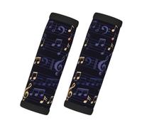 Patrón musical sin fisuras, 2 piezas de fundas para asas de equipaje, cubiertas suaves y cómodas para asas de equipaje. Etiqueta para equipaje.