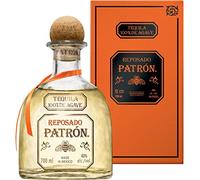 PATRÓN Reposado Premium Tequila, 40% vol, 70 cl / 700 ml, Tequila 100% de agave, elaborado artesanalmente en México, en pequeñas cantidades, con el mejor agave Azul Weber, añejado en barricas de roble