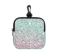 Patrón Rosa Brillante,Bolsa de Almacenamiento Cuadrada con Cremallera, Monedero de Neopreno, Carteras pequeñas, Monedero pequeño, Monedero