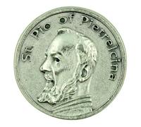 Patron Saint St Padre Pio of Pietrelcina Pocket Token with Prayer Back by Lumen Mundi