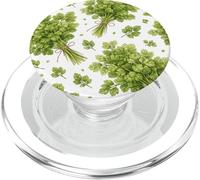Patrón sin Costuras botánico de perejil | Diseño Floral a Base de Hierbas PopSockets PopGrip para MagSafe