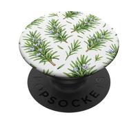 Patrón sin Costuras botánico de Romero | Diseño Floral a Base de Hierbas PopSockets PopGrip Adhesivo