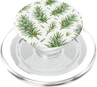 Patrón sin Costuras botánico de Romero | Diseño Floral a Base de Hierbas PopSockets PopGrip para MagSafe