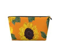 Patrón sin Costuras de Girasol, Bolsa de Maquillaje Bolsa de cosméticos Bolsa de artículos de tocador de Viaje portátil Bolsa de artículos de tocador