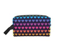 Patrón sin Costuras Degradado Arco Iris, Bolsa de Maquillaje Bolsa de cosméticos Bolsa de artículos de tocador de Viaje portátil Organizador de Bolsa de Maquillaje