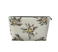 Patrón Sin Fisuras con H Y Edelweiss De Colores Dibujados, Bolsa de artículos de tocador Bolsa de Maquillaje Bolsa de cosméticos Bolsa de artículos de tocador de Viaje portátil