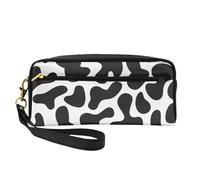 Patrón Sin Fisuras con Vaca Manchada, Bolsa de Maquillaje Bolsa de cosméticos Bolsa de Aseo de Viaje portátil Estuche de Cuero para Mujeres y niñas