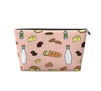 Patrón sin Fisuras de comestibles, Bolsa de artículos de tocador Bolsa de Maquillaje Bolsa de cosméticos Bolsa de artículos de tocador de Viaje portátil