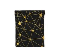 Patrón sin Fisuras de Red de Estrellas Negras Doradas, Squeeze Top Wallet Bolsa de Almacenamiento para Mujer Monedero pequeño Bolsa de Cambio