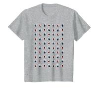 Patrón Tardis Dalek Intergaláctico TimeTravel Fan Camiseta, Niños, Gris Jaspeado, 4 años