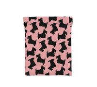 Patrón Terrier Escocés Rosa Negro, Squeeze Top Wallet Bolsa de Almacenamiento para Mujer Monedero pequeño Bolsa de Cambio