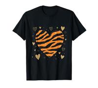 Patrón Tigre Corazón Diseño Animal Camiseta