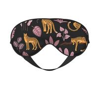 Patrón tropical de leopardo, Cubreojos completos Antifaz bloqueador de luz Antifaz para dormir Antifaz suave con los ojos vendados Noche