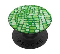 Patrón Verde Acuarela Cocodrilo PopSockets PopGrip Adhesivo