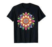 Patrón Zen de Mandala de Flor de Loto Colorido Camiseta