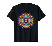 Patrón Zen de Mandala Floral Colorido Camiseta
