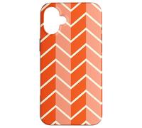 Patrón Zig Zag Naranja Carcasa para iPhone 16 Plus