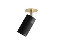 Patrone Lámpara de Techo Curtido Negro/ Latón Box-Fit