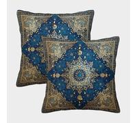 Patrones árabes Tradicionales Fundas De Almohada Cojines Decorativos Impresos En 3D,para Sofá Cama 50x50cm 2 Paquetes
