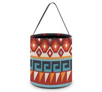 Patrones aztecas de Halloween para truco o trato, bolsas de caramelos, bolsa reutilizable para decoración de fiestas y días festivos