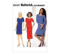 Patrones Butterick 6207 ZZZ: Tallas Grandes 16 - 18/X-Large 20 - 22/2X-Large 24 - 26 Misses Top/Vestido y Falda
