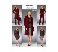PATRONES BUTTERICK B62580Y0 C?rdigan para se?oritas Top Cintur?n Vestido Falda a