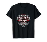 Patrones de Cambio de Motorista Vintage Badge Gearshift Design Camiseta