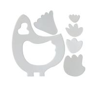 Patrones de colcha - Patrón de pollo, Plantilla de reutilizable, Guía de diseño de acolchado semántico profundo, Textura de película protectora ligera | Herramienta de mantel