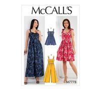Patrones de costura de vestidos de se oras de McCall's Patterns: monos y mamelucos