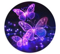 Patrones de Insectos y bichos Luminosos 1000 Pieza Rompecabezas Juegos De Puzzle Clásico Rompecabezas Circulares Bonita Decoración Rompecabezas para Regalos De Viaje, Presente 1000pcs (67.5x67.5cm)