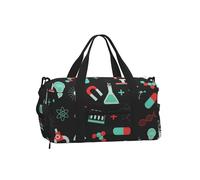 Patrones de la química Verde y la Ciencia,Bolso Deportivo Bandolera de Mano, Bolsa de Deporte, Bolsa de Viaje de Gran Capacidad para Mujeres y Hombres.