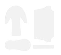 Patrones de patrones de zapatos, modelo para zapatos | Plantilla de acrílico transparente - Cartera de plantilla de cuero de 4 para zapatos cortos con de plantilla herramienta