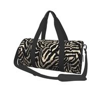 Patrones de Piel de Cebra Negra, Bolsa de Viaje de Gran Capacidad, Bolso Redondo, Bolsa de Viaje Deportiva, Bolsa de Mano, Bolsa de Fitness