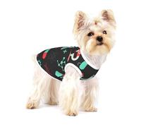 Patrones de química y Ciencia Verdes,Camiseta de algodón sin Mangas para Mascotas, Chaleco Transpirable, Suave y elástico para Cachorros,S