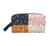 Patrones de terrazo de Vector Transparente, Bolsa de Maquillaje Bolsa de cosméticos Bolsa de artículos de tocador de Viaje portátil Organizador de Bolsa de Maquillaje