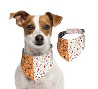Patrones de terrazo vectoriales sin Costuras,Pañuelos de algodón para Perros, Bufandas Ajustables para Mascotas,L