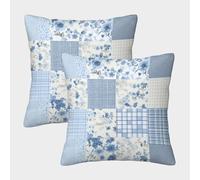 Patrones florales azules: Estilo minimalista escandinavo Fundas Cojines Para Sofá 2 Piezas Disponible todas las estaciones Funda De Almohada Confortable Square Almohadas Fundas Para Sala Hogar 50x50cm